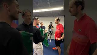 Perin and Fagioli meets Daniil Medvedev at ATP Finals in Turin 🎾🤝 juventus shorts [upl. by Linson]