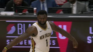 Zion Williamson with the GAMEWINNING BLOCK vs Blazers 😳 [upl. by Reppiks722]