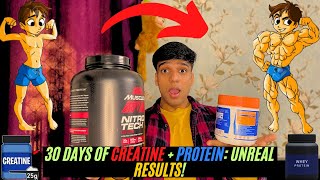 I Took Creatine  Protein for 30 Days You Won’t Believe the Results [upl. by Duntson]