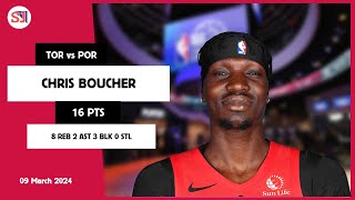 CHRIS BOUCHER 16 PTS 8 REB 2 AST 3 BLK 0 STL vs POR  20232024 TOR  Player Full Highlights [upl. by Rollin676]