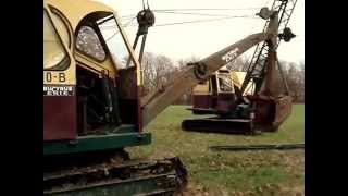 Bucyrus Erie 10B changeover from dragline to dragshovel [upl. by Inalaehon521]