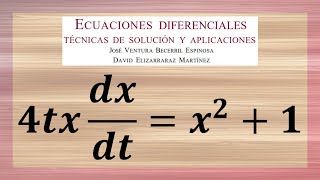 Ecuaciones diferenciales VENTURA 211 SEPARACIÓN DE VARIABLES 4tx dxdtx21 [upl. by Anibas]