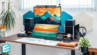 Office Desk Setup Tour 2023  Dual Monitor Stack [upl. by Agathy]