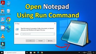 How to Open Notepad Using Run Command [upl. by Ailbert362]