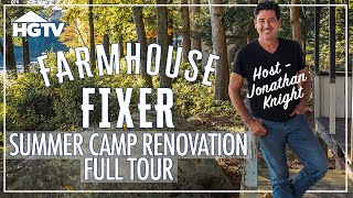 Jonathan Knights Summer Camp Reno Tour  Farmhouse Fixer  HGTV [upl. by Adranoel]