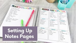 How I Set Up My Erin Condren Notes Pages  Planner Move In [upl. by Anner]