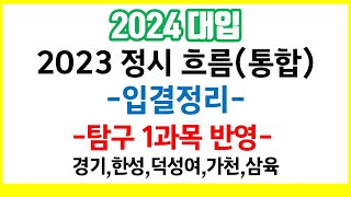 2024 대입 안내2023 정시 흐름 입결정리통합 탐구 1과목 반영경기한성덕성여가천삼육 [upl. by Ronacin486]