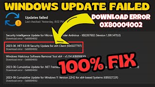 Windows 11 update failed Download Error 0x80004002 Fix [upl. by Ree745]