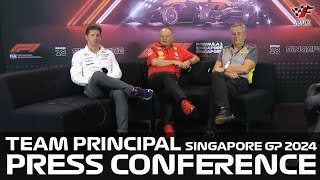 F1 Press Conference Team Principals Singapore GP 2024 [upl. by Aidole204]