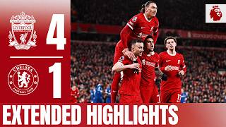 Jota Bradley Szoboszlai amp Diaz goals  Liverpool 41 Chelsea  Extended Highlights [upl. by Yeldah143]