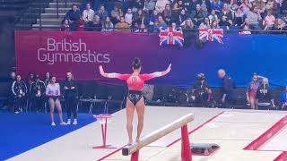 Utah gymnast Amelie Morgan 🇬🇧 scores 13500 on Beam at British Championships 2024 [upl. by Ylevol]