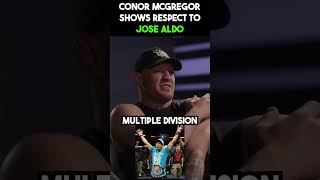 Conor Mcgregor Respects Jose Aldo 2023 shorts conormcgregor ufc mma [upl. by Aecila]