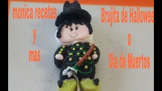 Paleta de bombon Brujita de Halloweendia de muertos [upl. by Annuahsal638]