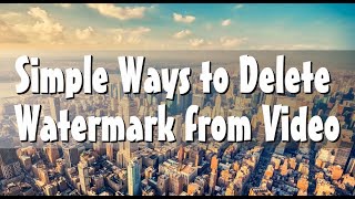 Simple Ways to Delete Watermark from Video [upl. by Judye]