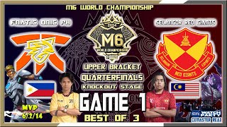 FNATIC ONIC PH vs SRG Game 1  KELRA BRUNO vs INNOCENT MOSKOV  M6 World Championship Knockout Stage [upl. by Yliram450]