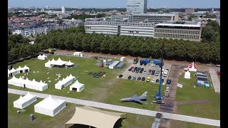 The Hague  Malieveld and an F16 being constructed [upl. by Tearle]