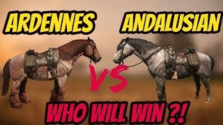 RDR 2 Ardennes VS Andalusian  Who Will Win  Horse Battle [upl. by Arraes989]