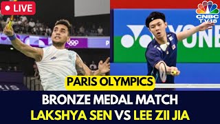 LIVE Paris Olympics 2024 Lakshya Sen vs Zii Jia Lee Badminton Bronze Medal Match LIVE Score  N18L [upl. by Herra]