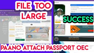 attach ng passport sa eregistrationfile too large  OEC EXEMPTION ONLINE [upl. by Anassor]