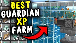 BEST GUARDIAN XP Farm In Minecraft Bedrock 121 [upl. by Kowal]