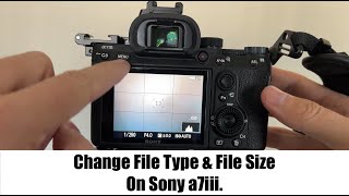 Sony a7iii  How To Change File Type and File Size JPGRAW [upl. by Jolie834]