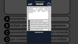 📘 QUIZ Nº 401  QUESTÃO DE PORTUGUÊS PARA CONCURSO quiz shorts concurso portugues simulado [upl. by Esoranna958]