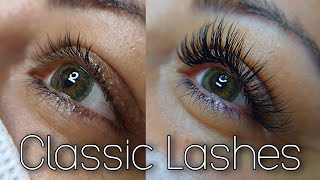 Classic Eyelash Extensions  How to do a full set  Black Swan Beauty [upl. by Demmy]