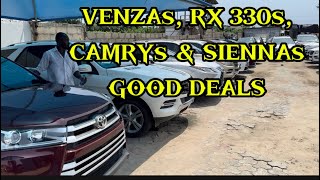 VENZAs RX330s SIENNAs amp CAMRYs AT GIVE AWAY PRICES [upl. by Iover673]