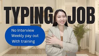 TYPING JOB  NO INTERVIEW EARN 3HOUR WITH TRAININGS  WEEKLY PAY OUT [upl. by Pippas]