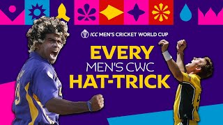 Every Mens Cricket World Cup hattrick ☝️☝️☝️ [upl. by Suaeddaht471]