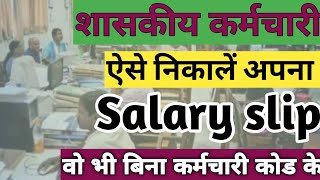 Bina Employee code salary slip kaise nikale  बिना इम्प्लाई कोड सैलरी स्लिप कैसे निकाले [upl. by Gannon]