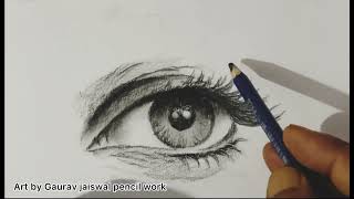 Charcoal pencil Eye SketchHow to make a Charcoal Eye SketchCharcoal Eye Sketch ✍️ [upl. by Hailat75]