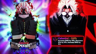 Celestial Okarun Showcase in Anime Power Defense Roblox Occult [upl. by Aenil]