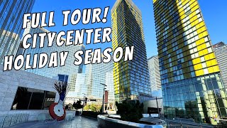 FULL TOUR CityCenter Walkthrough Las Vegas Holiday Christmas Season Aria Shops at Crystals amp More [upl. by Candide850]