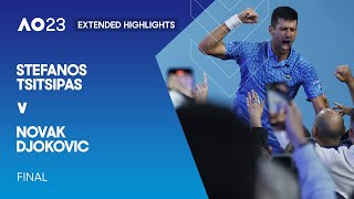 Stefanos Tsitsipas v Novak Djokovic Extended Highlights  Australian Open 2023 Final [upl. by Masha]