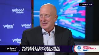 Why snacking is recession proof with Mondelēz CEO [upl. by Winslow839]