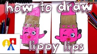 How To Draw Lippy Lips Shopkins [upl. by Peednus]