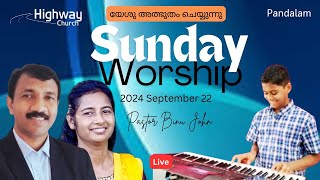 🔴 Sunday Worship Live 🔴 Pastor Binu John  Highway Church [upl. by Esilahs]