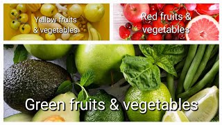 Red Yellow Green Fruits amp Vegetables  Can You Name Them All  Red Yellow Green NameChallenge [upl. by Drusus610]