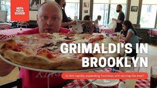 Grimaldis Pizzeria Under the Brooklyn Bridge Pizza Review [upl. by Nyletac]