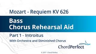 Mozarts Requiem Part 1  Introitus  Bass Chorus Rehearsal Aid [upl. by Enilesor511]