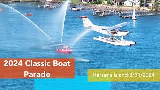 2024 Harsens Island Classic boat parade Chris Craft Lyman Le Champlain Turn volume up for music [upl. by Priebe]