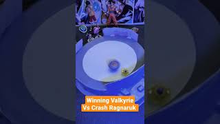 Winning Valkyrie Vs Crash Ragnaruk Beyblade Fight beyblade beybladeburst [upl. by Hoffmann767]