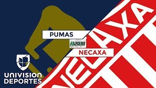 Pumas 53 Necaxa  RESUMEN Y GOLES – Apertura 2018 Liga MX [upl. by Riorsson]