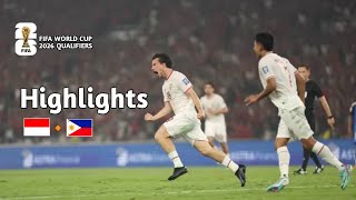 INDONESIA VS PHILIPPINES  FIFA WORLD CUP 2026 QUALIFIERS [upl. by Pogah992]