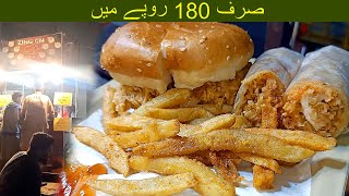 Cheapest Fast Food Deals in Karachi I Zinger Burger in Rs180 Only Karachi Street Food I Zing On [upl. by Mccutcheon]