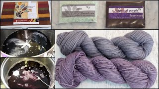 Dyeing Yarn with Logwood Extract and iron Natural Dyeing with Alum Mordant Dyepot Weekly 530 [upl. by Auhsaj]