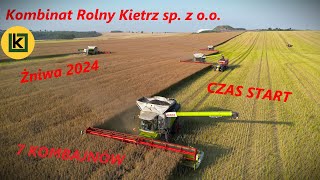 Zaczynamy Żniwa 2024 pierwszy wjazd w rzepak Big Harvest in Poland Kombinat Rolny Kietrz sp z oo [upl. by Lorrie]