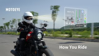 MOTOEYE helmet head up display taking you to experience a unique riding experience [upl. by Shawn]