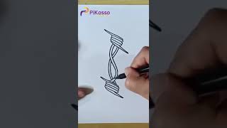 How to Draw a Barbed Wire Easy in Less Than One Minutes [upl. by Horlacher]